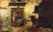 Maria Fortuny i Marsal Cortile arabo oil painting on canvas